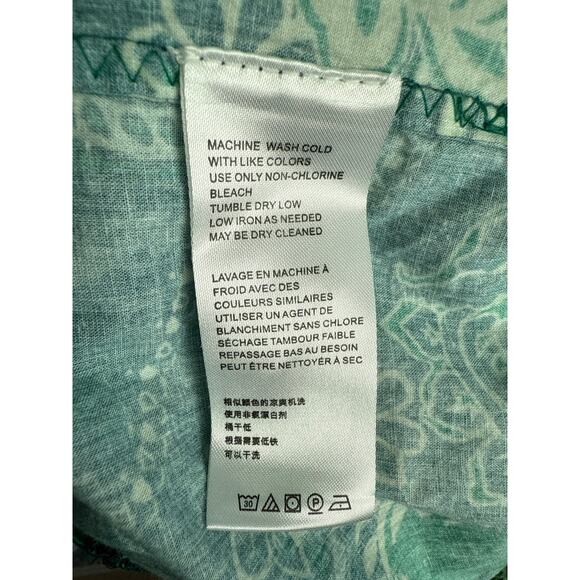 Free People Afterglow Paisley Woven Joggers Pants Lagoon Combo Size Small - Picture 11 of 11